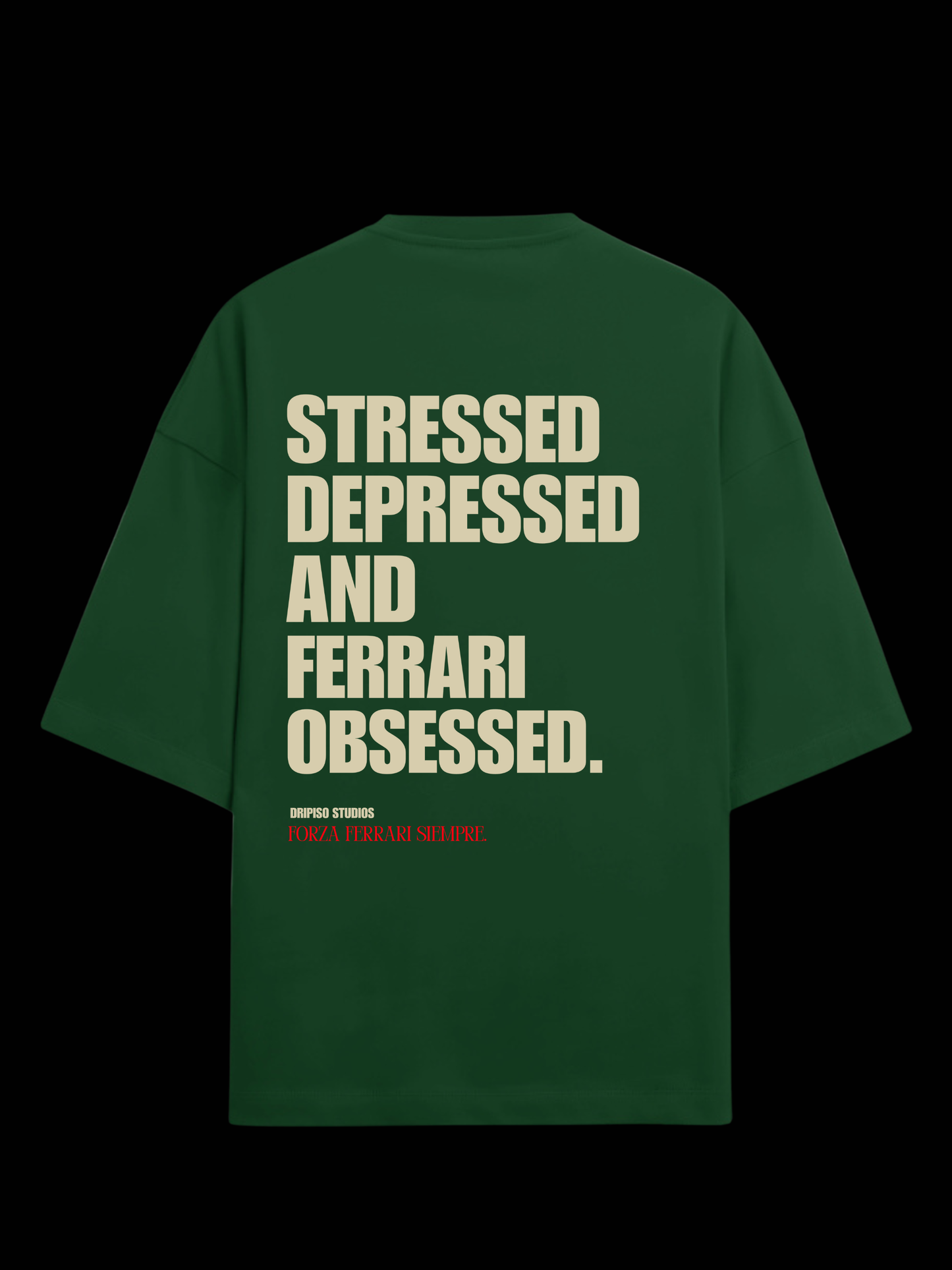 Stressed, Depressed and Ferrari Obsessed Unisex Oversized Classic T-Shirt