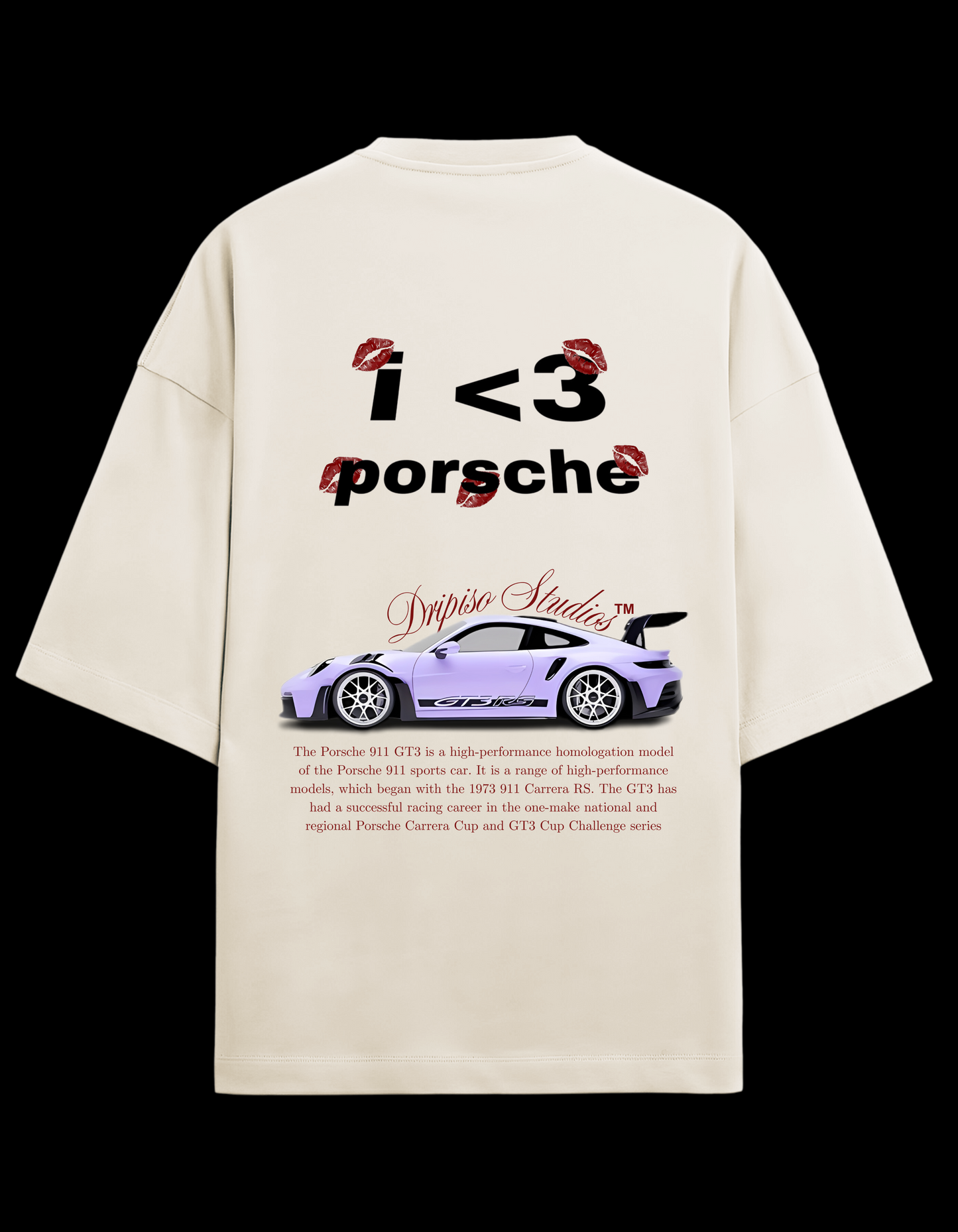 I Love Porsche Unisex Oversized premium cotton T-Shirt