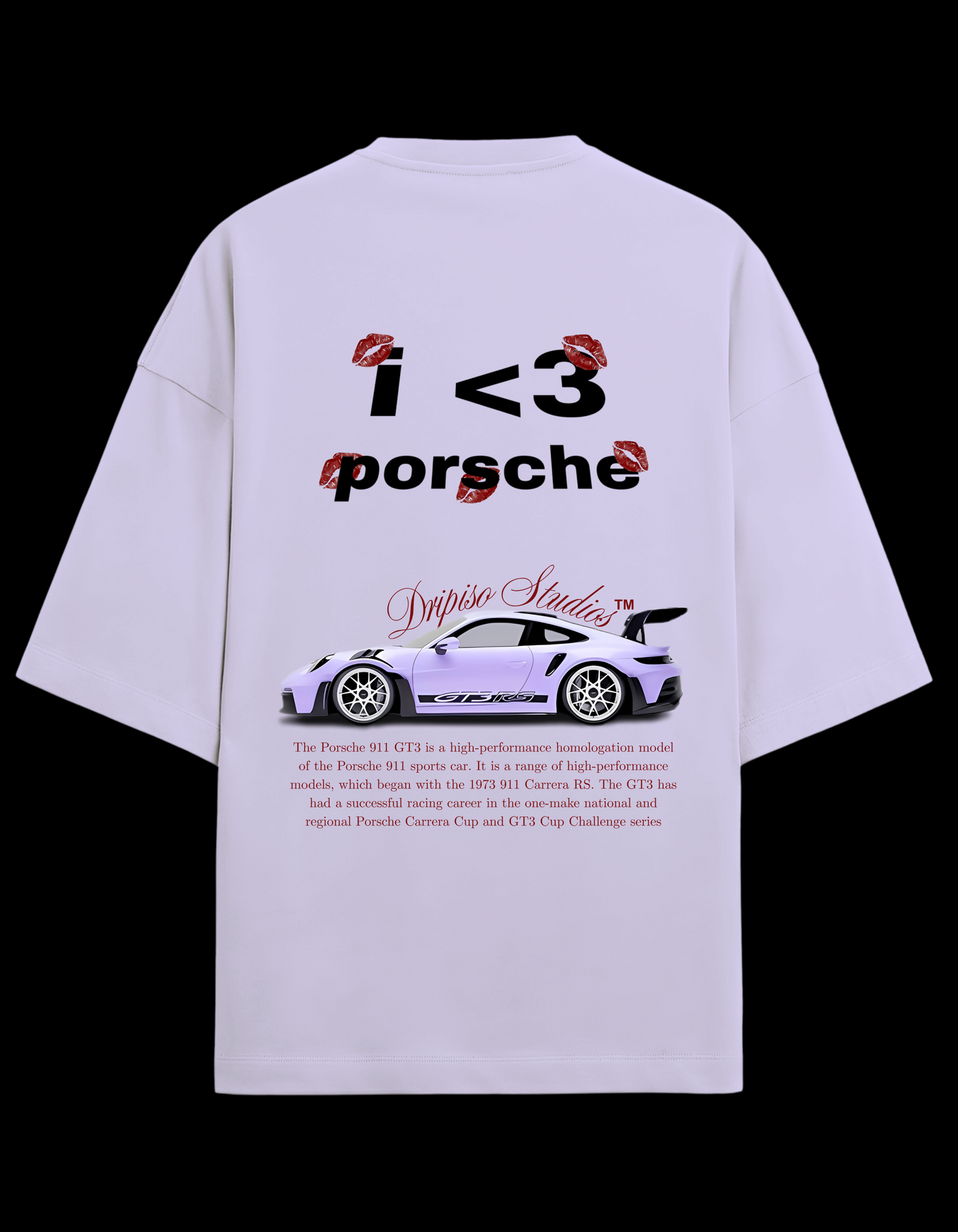 I Love Porsche Unisex Oversized premium cotton T-Shirt
