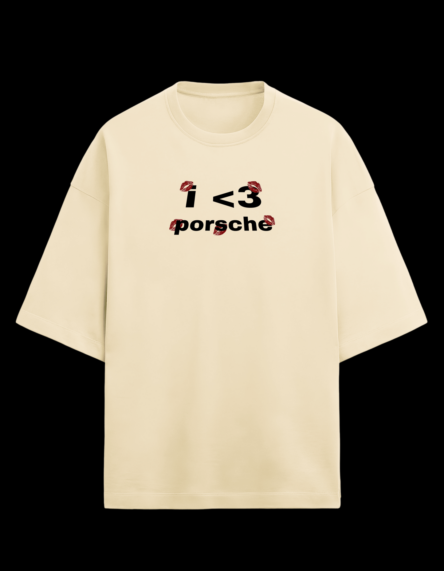 I Love Porsche Unisex Oversized premium cotton T-Shirt