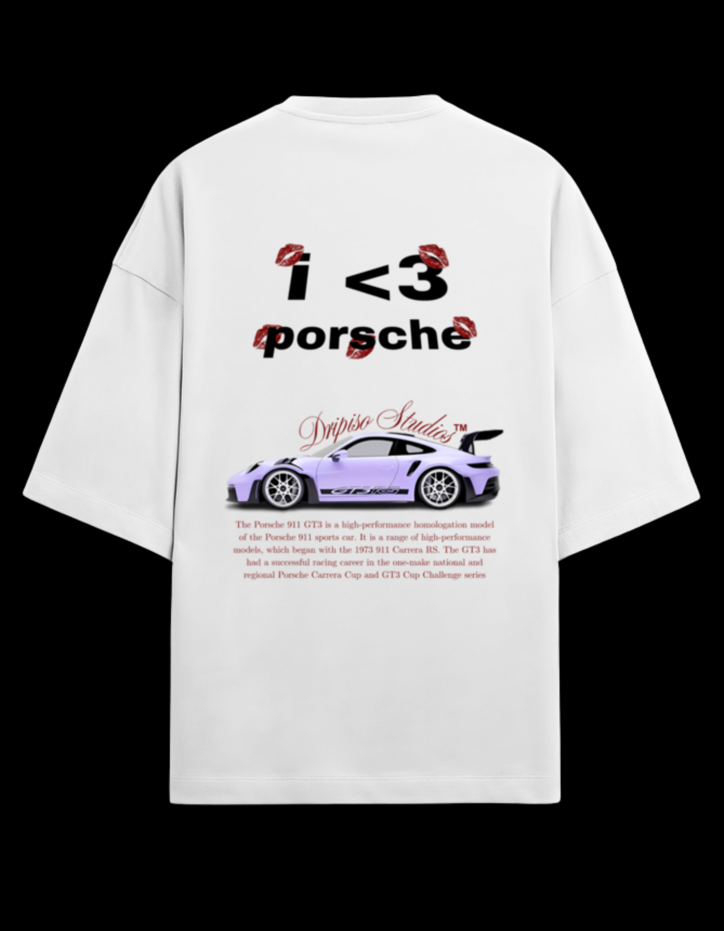 I Love Porsche Unisex Oversized premium cotton T-Shirt